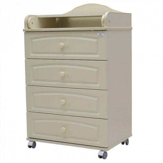 Комод Топотушки "Ричард" 4 ящика МДФ 600/4, слоновая кость